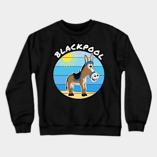 Seaside Donkey British Summer Holiday Blackpool Crewneck Sweatshirt